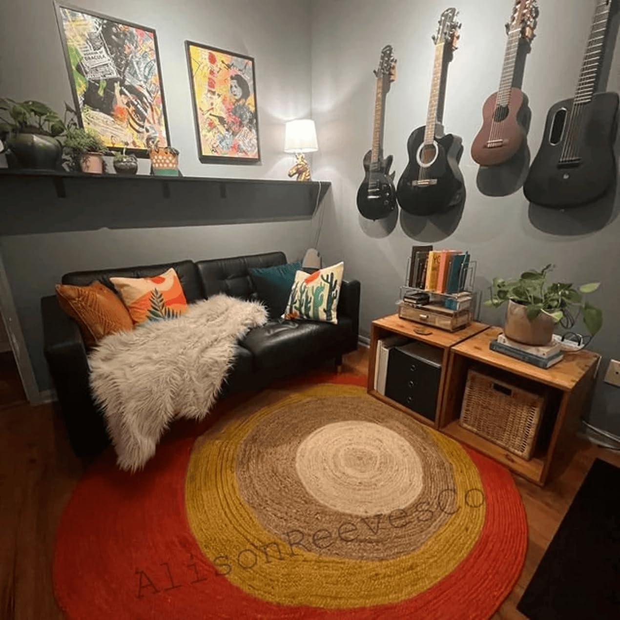 Braided Round Jute Rug – Braided Natural Fiber, Eco-Friendly Flatweave Indoor Area Rug