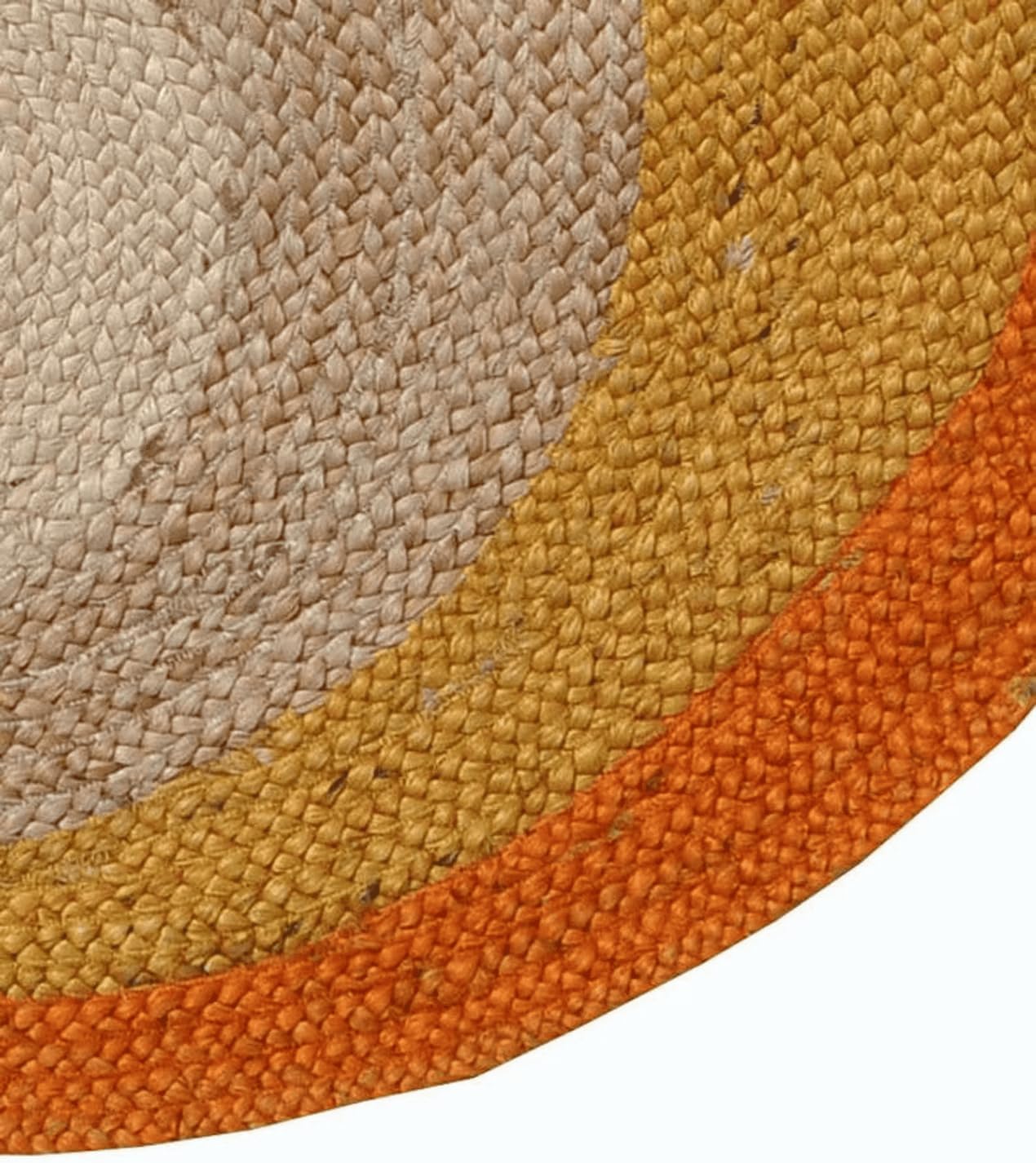 Braided Round Jute Rug – Braided Natural Fiber, Eco-Friendly Flatweave Indoor Area Rug